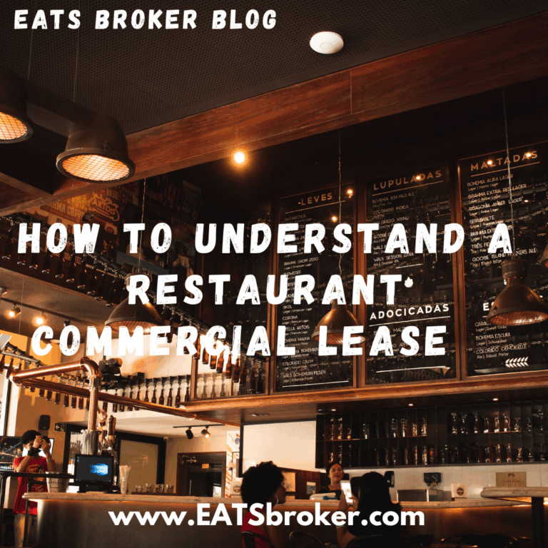 EATS Broker explains the important points restaurant owners should under about their lease